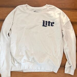 Hybrid Apparel Miller Lite White Crewneck Men's Sweater